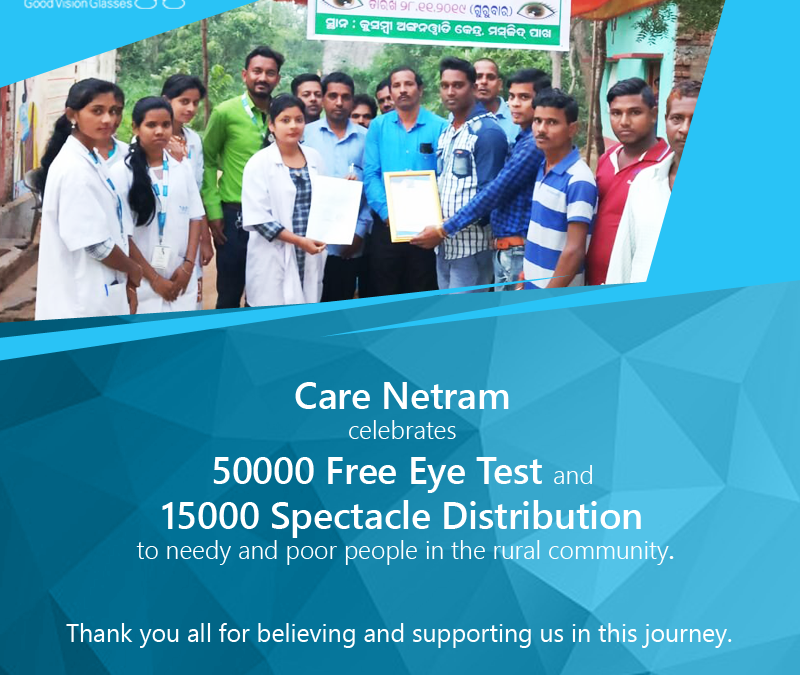 Care Netram Celebrates 50000 Free Eye Test and 15000 Spectacle Distribution
